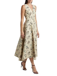 Floral Silk-Blend Maxi Dress
