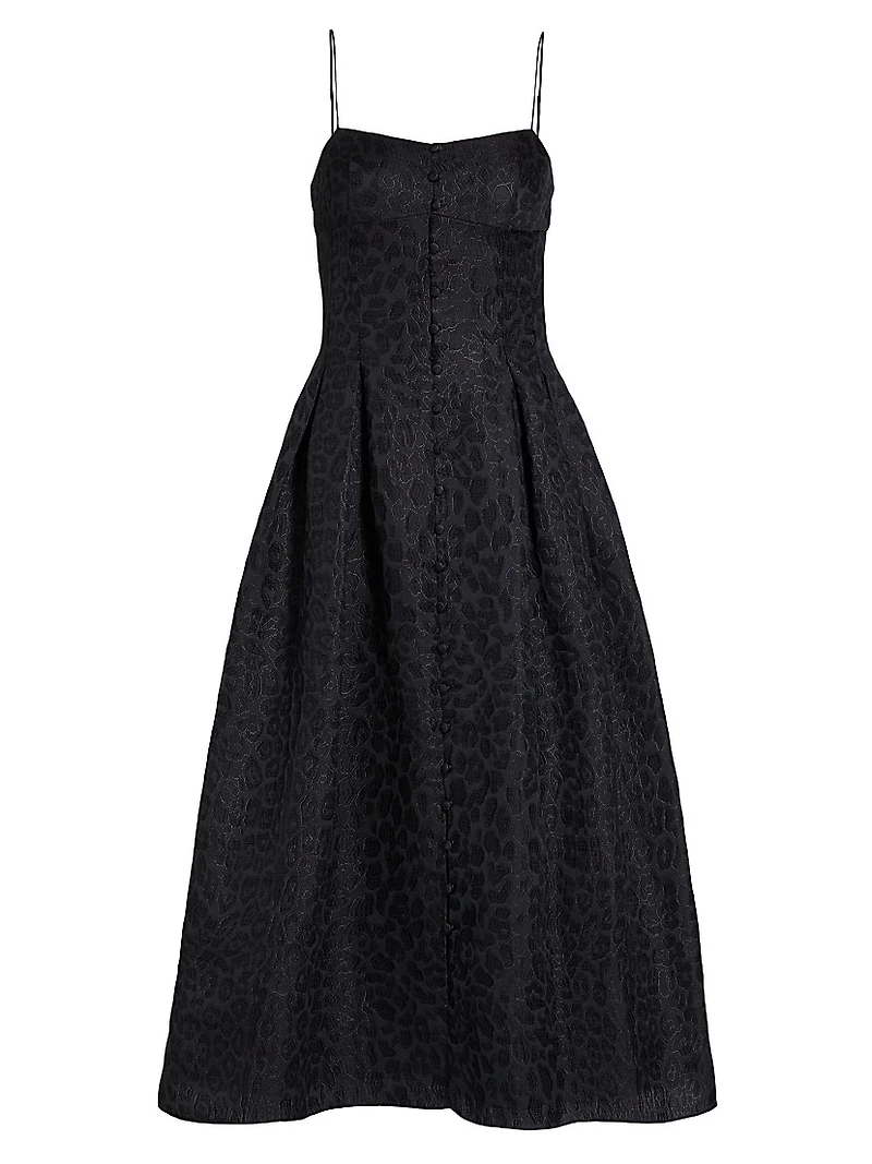 Rickie Leopard Jacquard Dress