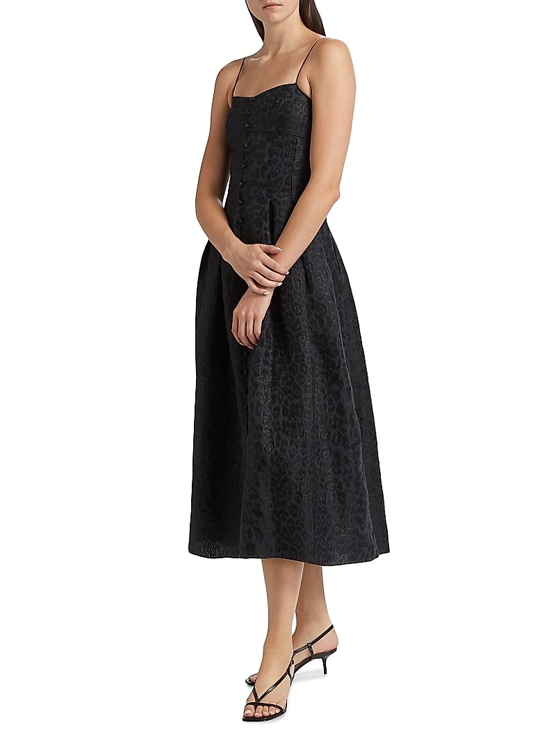 Rickie Leopard Jacquard Dress