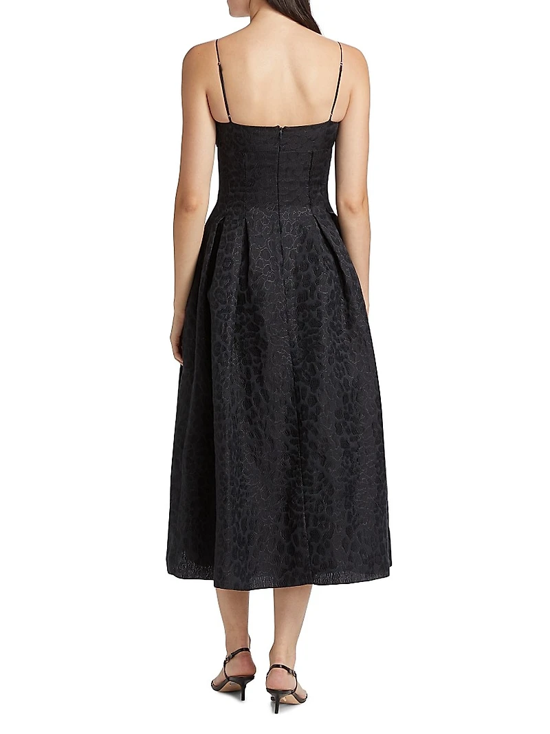 Rickie Leopard Jacquard Dress