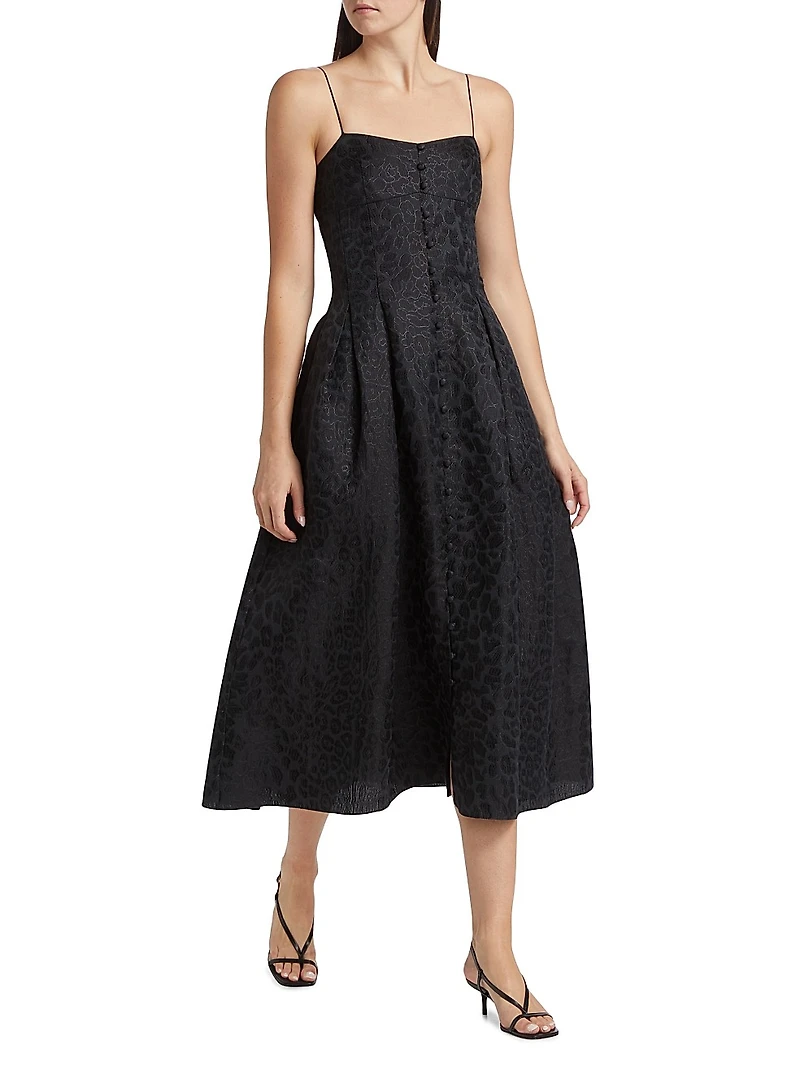 Rickie Leopard Jacquard Dress