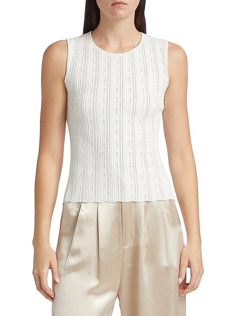 Pointelle Jacquard Top