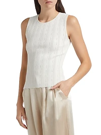 Pointelle Jacquard Top