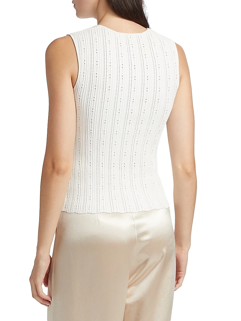 Pointelle Jacquard Top