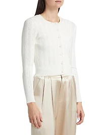 Pointelle Jacquard Cardigan