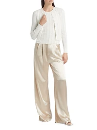 Pointelle Jacquard Cardigan