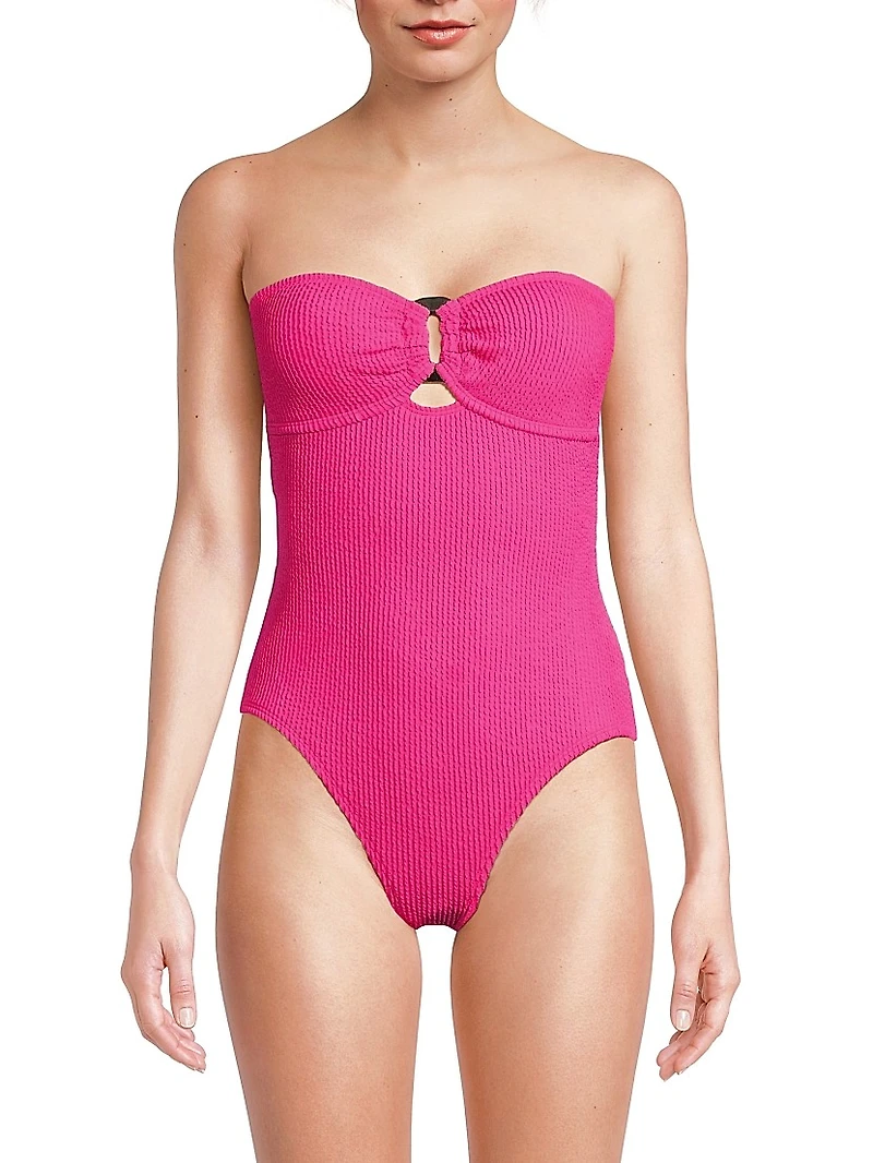 Anneli Rib-Knit One-Piece Swimsuit