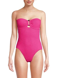 Anneli Rib-Knit One-Piece Swimsuit