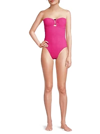 Anneli Rib-Knit One-Piece Swimsuit