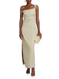 Tamara Twist Linen Maxi Dress