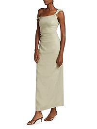 Tamara Twist Linen Maxi Dress