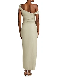 Tamara Twist Linen Maxi Dress