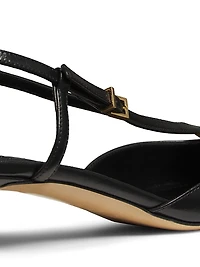 Fold 35MM Leather Slingback Pumps
