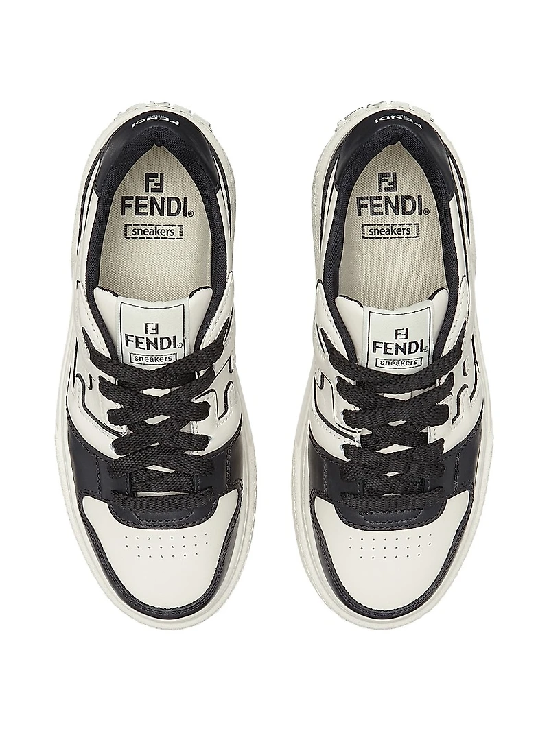 Match Leather Sneakers