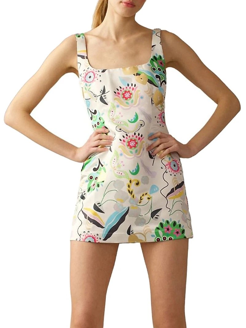 Floral Satin Minidress