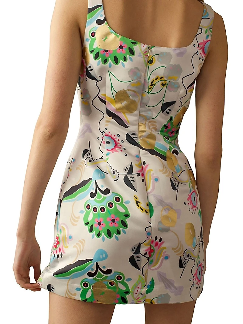 Floral Satin Minidress