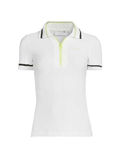 Knit Half-Zip Polo Top