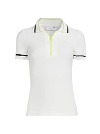 Knit Half-Zip Polo Top