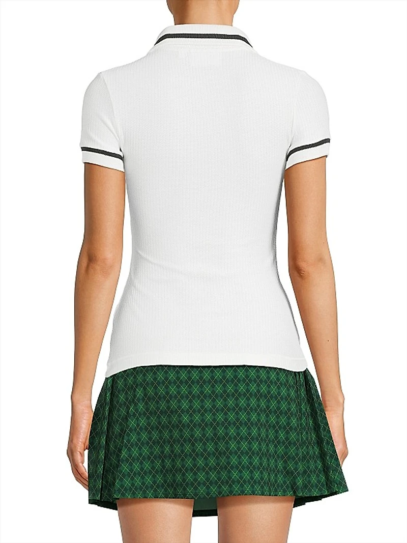 Knit Half-Zip Polo Top