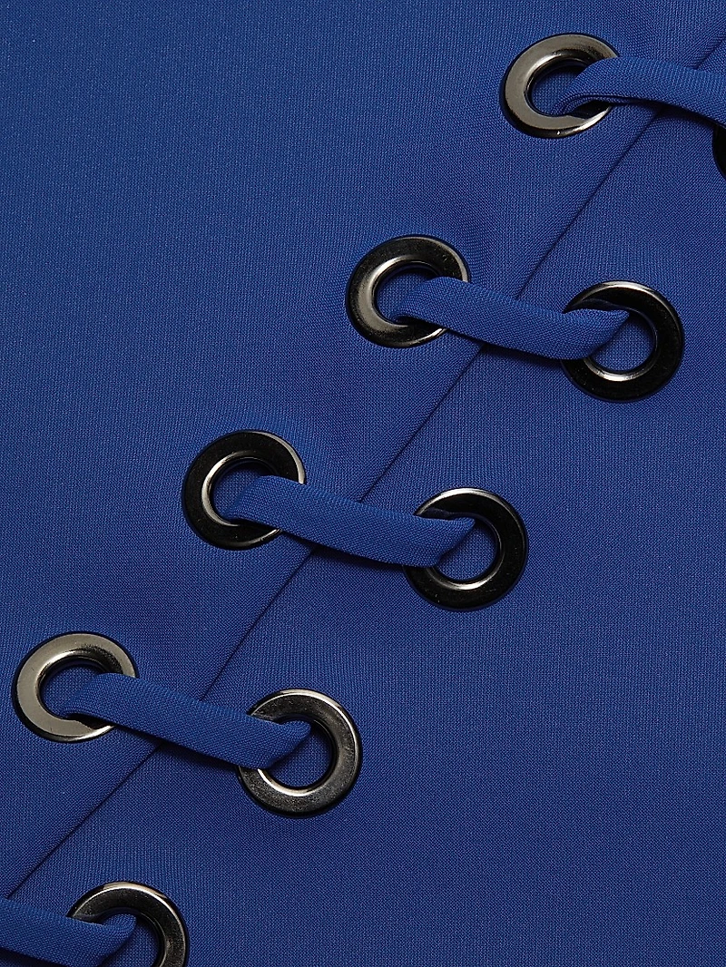 Adesa Eyelet One-Shoulder One-Piece Swimsuit