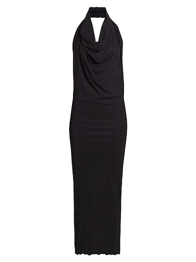Keira Jersey Cowlneck Midi-Dress