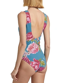 Almea Floral Twist One-Piece Swimsuit