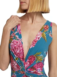 Almea Floral Twist One-Piece Swimsuit