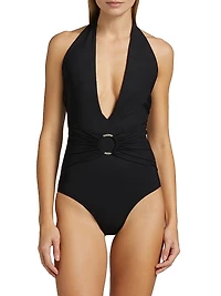 Areca Halterneck One-Piece Swimsuit