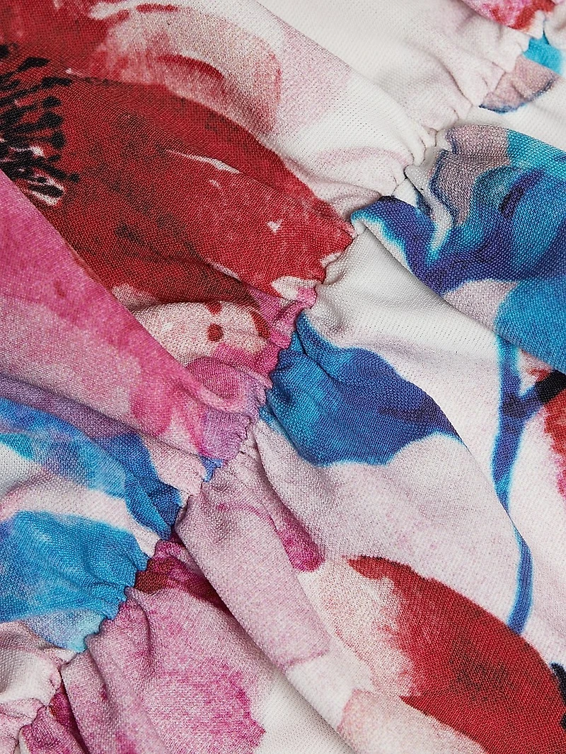 Amera Floral Halter One-Piece Swimsuit