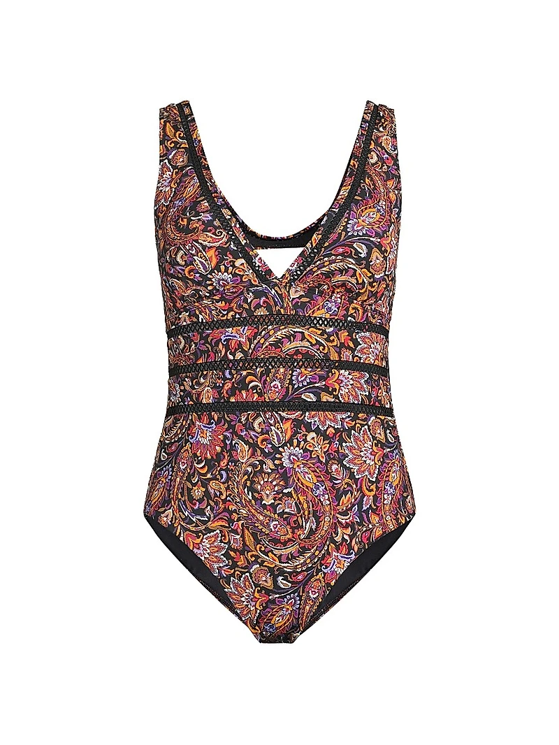 Lana Paisley Print One-Piece Swimsuit