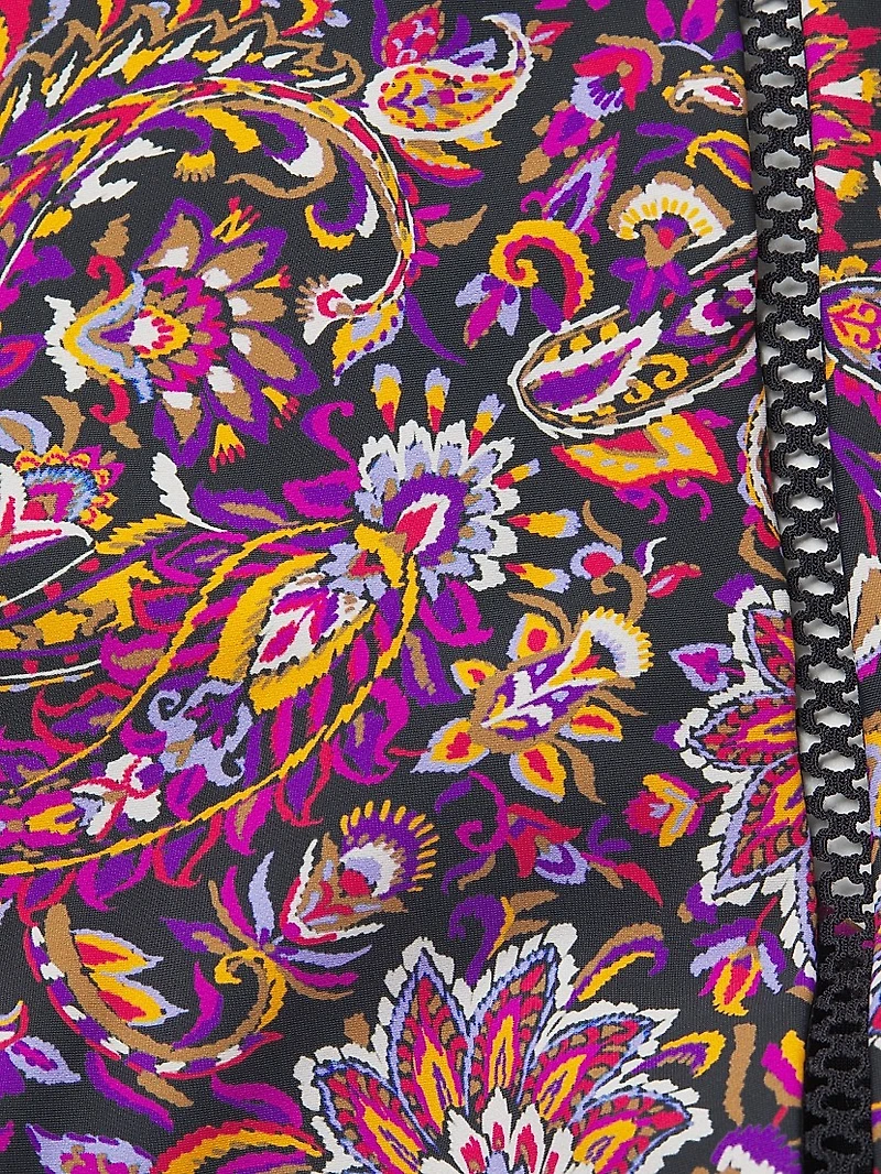 Lana Paisley Print One-Piece Swimsuit