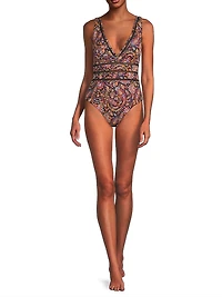 Lana Paisley Print One-Piece Swimsuit