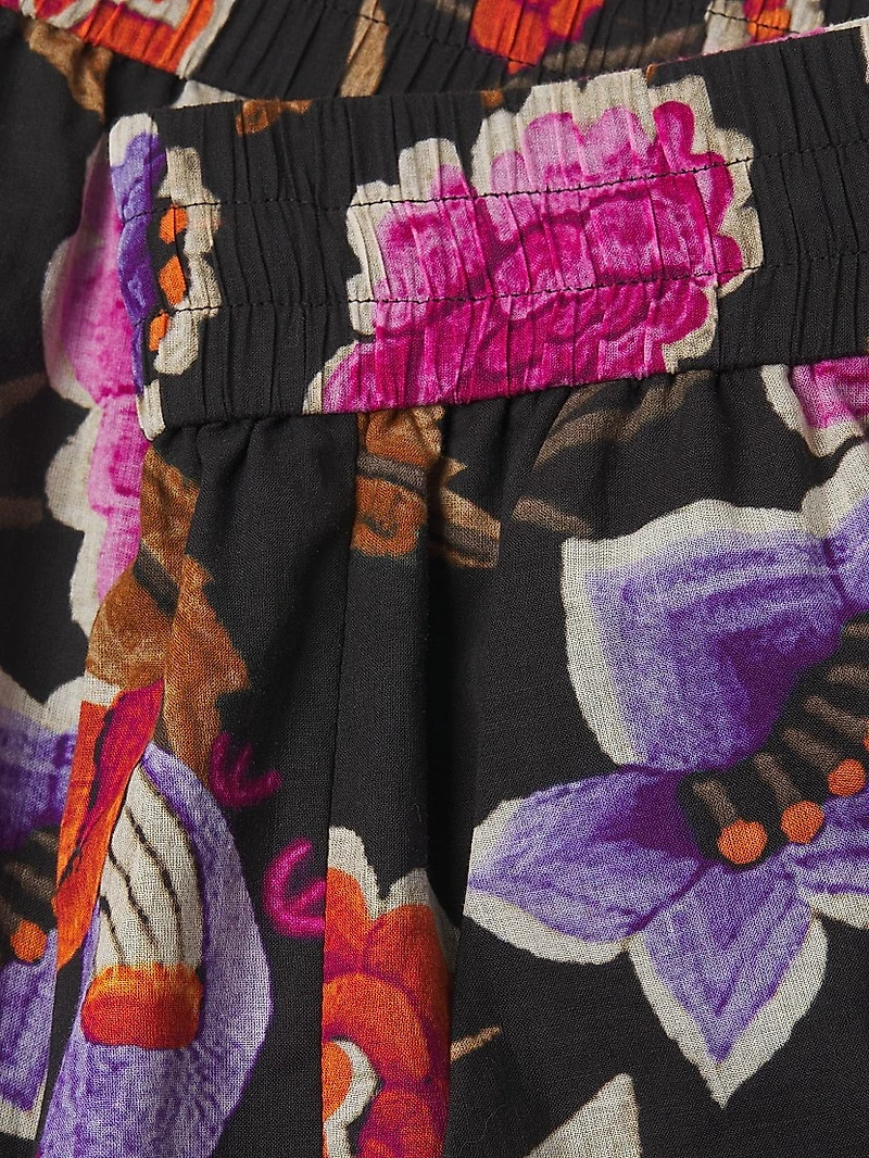 Erin Floral Cotton Elasticized Shorts