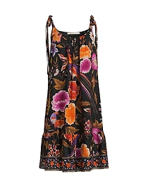 Tamara Floral Cotton Sleeveless Knee-Length Dress