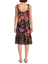 Tamara Floral Cotton Sleeveless Knee-Length Dress