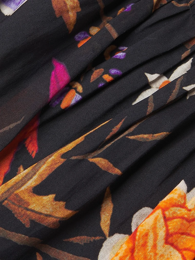 Tamara Floral Cotton Sleeveless Knee-Length Dress