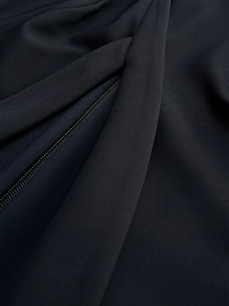 Marta Stretch Crepe Belted Walk-Through Jumpsuit