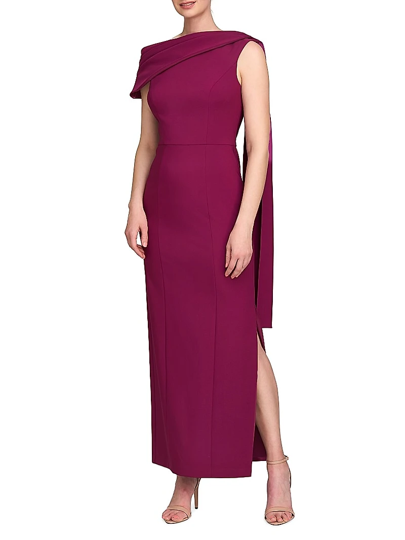 Dominica Asymmetric Crepe Gown