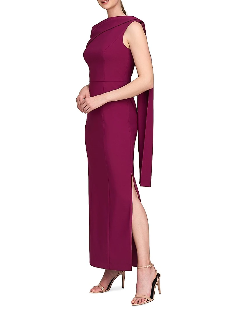 Dominica Asymmetric Crepe Gown