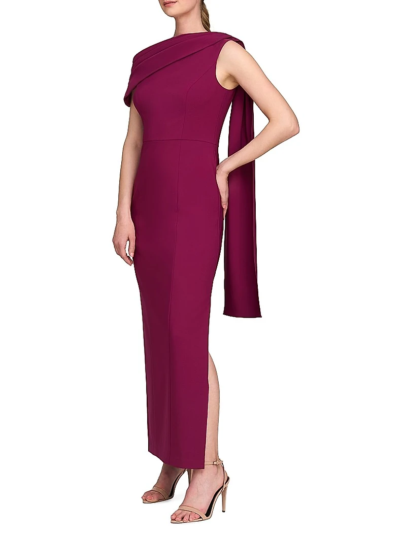 Dominica Asymmetric Crepe Gown