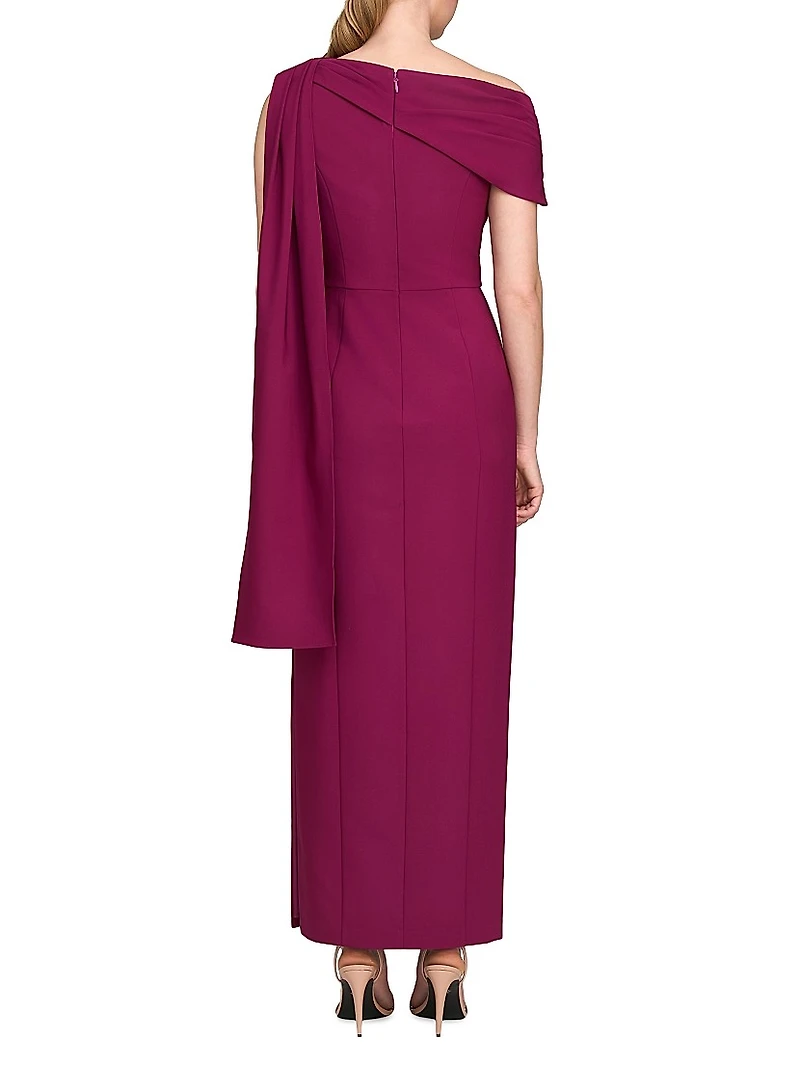 Dominica Asymmetric Crepe Gown