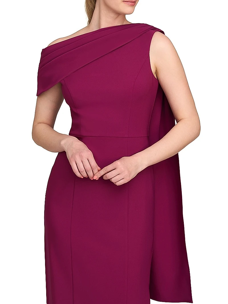 Dominica Asymmetric Crepe Gown