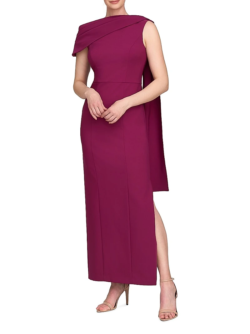 Dominica Asymmetric Crepe Gown