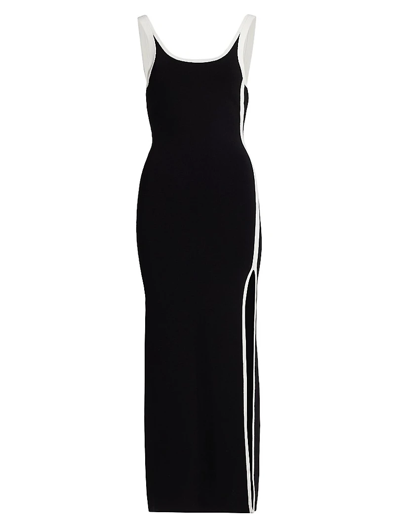 Solana Striped Compact Knit Maxi Dress