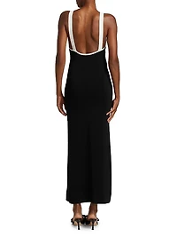 Solana Striped Compact Knit Maxi Dress