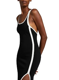 Solana Striped Compact Knit Maxi Dress