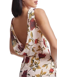 Cherilyn Floral Chiffon Sleeveless Gown