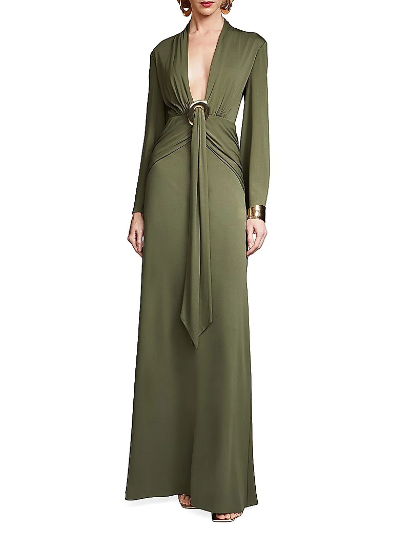 Ahano Jersey Plunge Gown