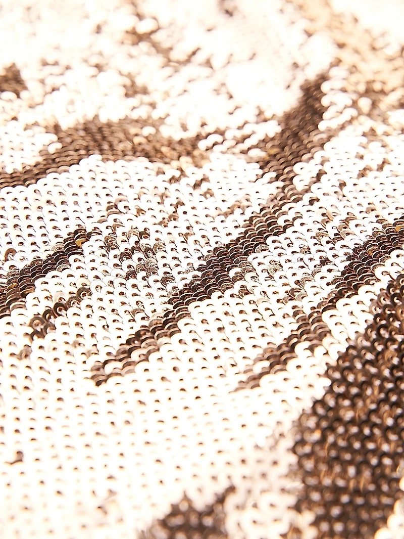 Jun Sequined Halter Gown