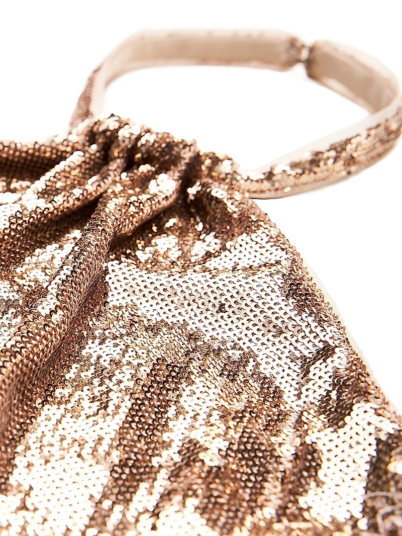 Jun Sequined Halter Gown